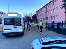 Kırklareli'nde Okul Servisleri Denetimden Geçti