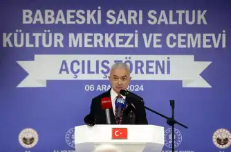 Bakan, Kırklareli'nde Cemevi Açılışında Konuştu