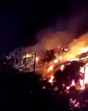 Kırklareli Babaeski'de Hayvan Ağılında Yangın!
