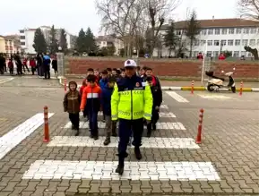 Kırklareli'nde Okul Çevresinde Yaya Önceliği Denetimi